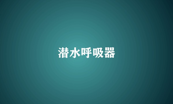 潜水呼吸器