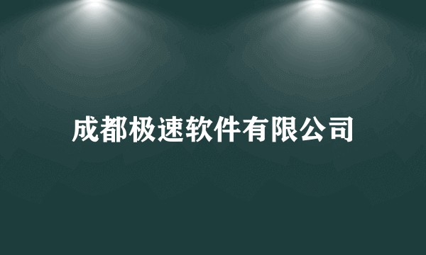 成都极速软件有限公司