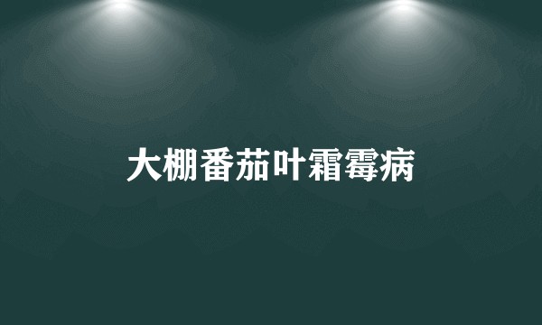 大棚番茄叶霜霉病