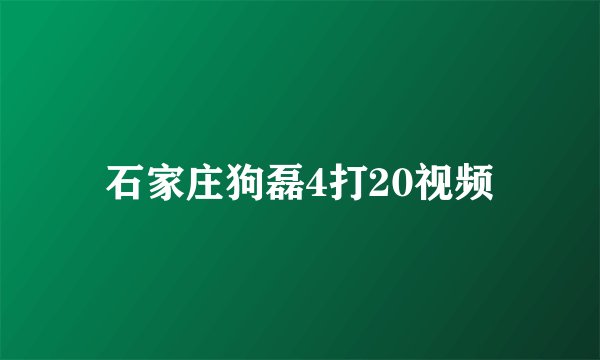 石家庄狗磊4打20视频