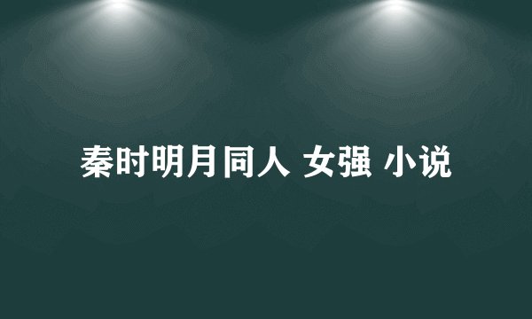 秦时明月同人 女强 小说