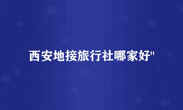 西安地接旅行社哪家好