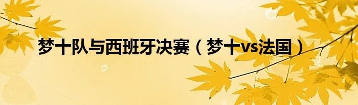 梦十队与西班牙决赛（梦十vs法国）