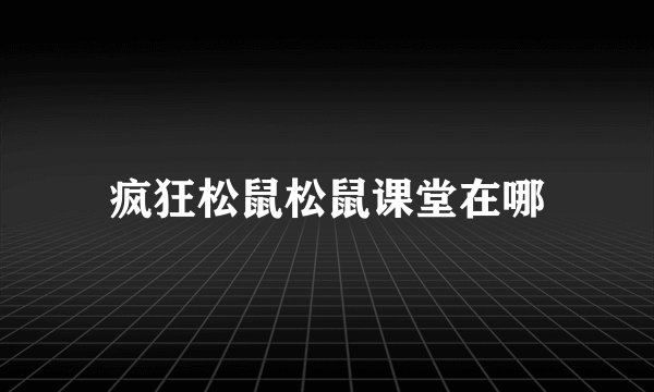 疯狂松鼠松鼠课堂在哪