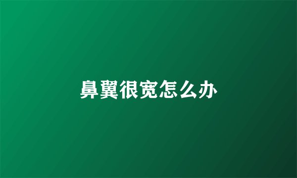 鼻翼很宽怎么办