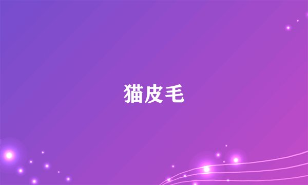 猫皮毛