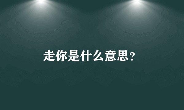 走你是什么意思？