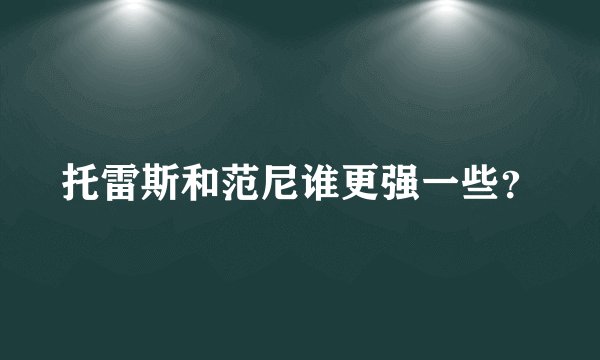 托雷斯和范尼谁更强一些？