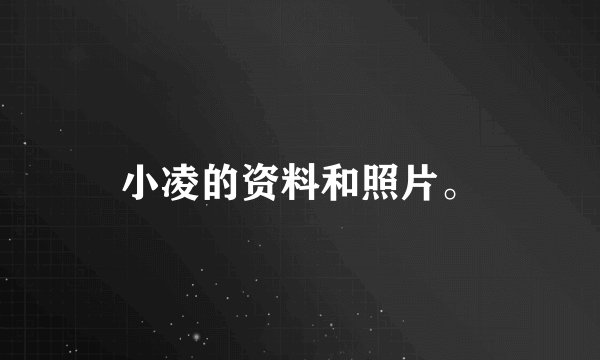 小凌的资料和照片。