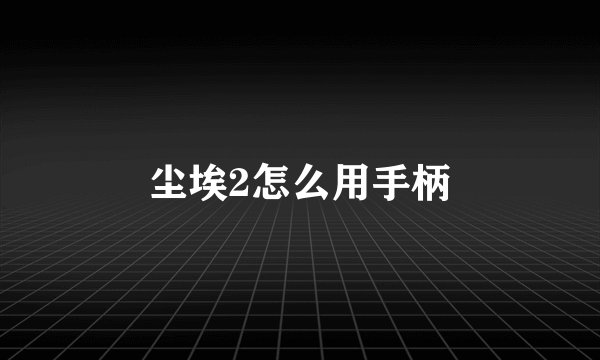 尘埃2怎么用手柄