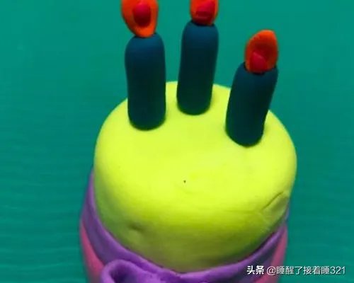 超轻粘土生日蛋糕教程?