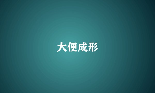 大便成形