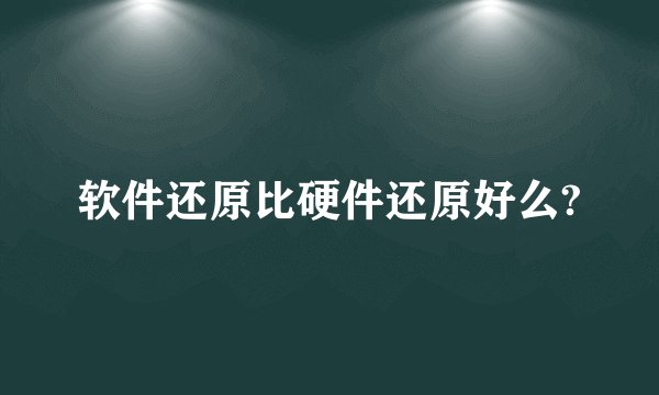 软件还原比硬件还原好么?