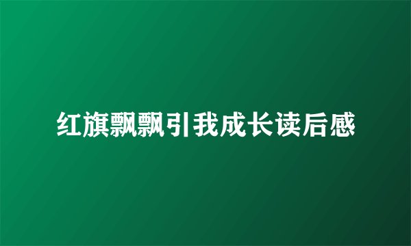 红旗飘飘引我成长读后感