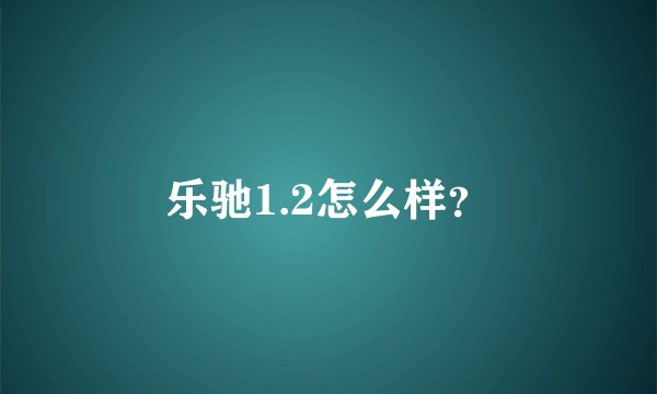 乐驰1.2怎么样？