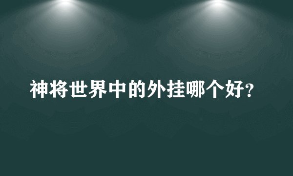 神将世界中的外挂哪个好？
