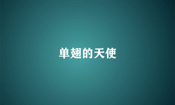单翅的天使
