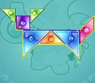 qq宠物黄宝石七巧板的拼法