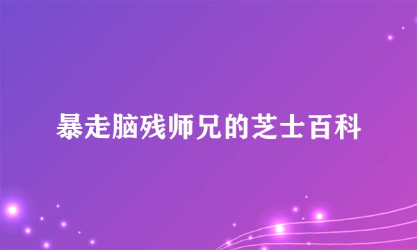 暴走脑残师兄的芝士百科