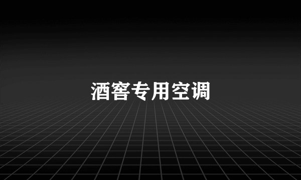 酒窖专用空调