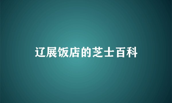 辽展饭店的芝士百科