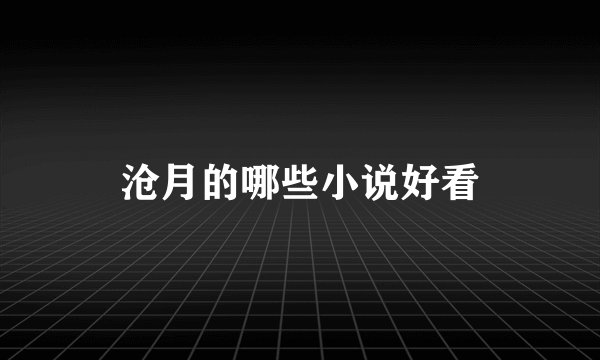 沧月的哪些小说好看