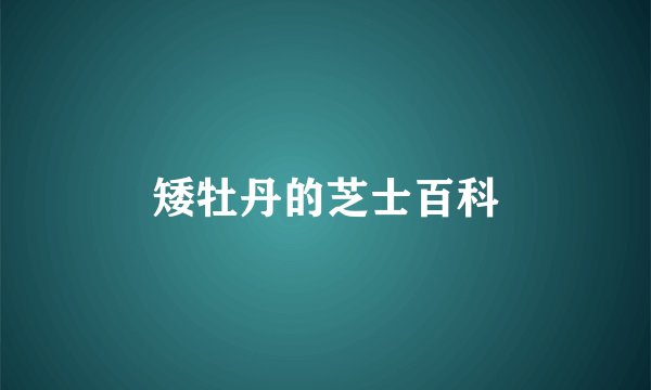矮牡丹的芝士百科