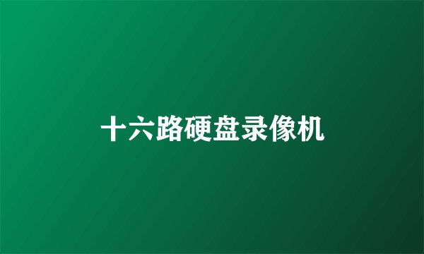 十六路硬盘录像机