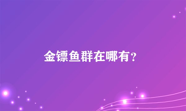 金镖鱼群在哪有？