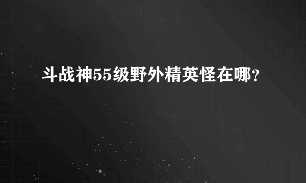 斗战神55级野外精英怪在哪？