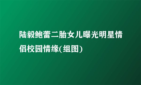 陆毅鲍蕾二胎女儿曝光明星情侣校园情缘(组图)