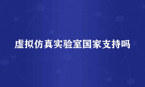 虚拟仿真实验室国家支持吗
