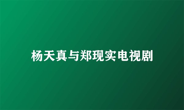 杨天真与郑现实电视剧