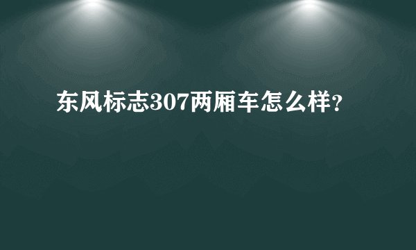 东风标志307两厢车怎么样？