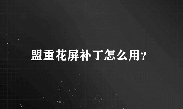 盟重花屏补丁怎么用？