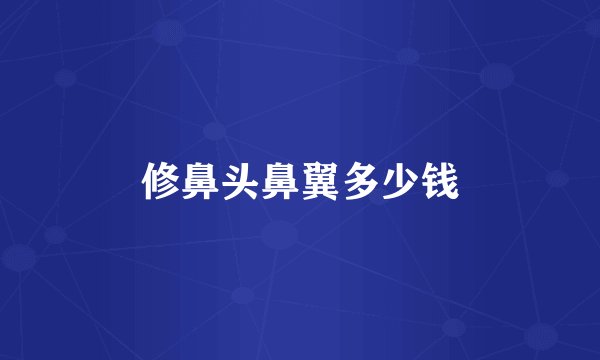 修鼻头鼻翼多少钱