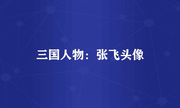 三国人物:张飞头像