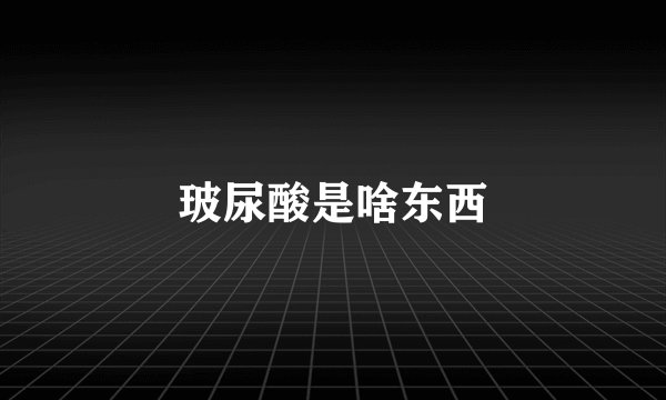 玻尿酸是啥东西