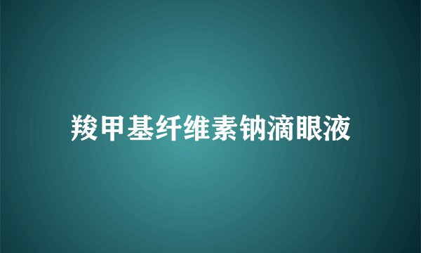 羧甲基纤维素钠滴眼液