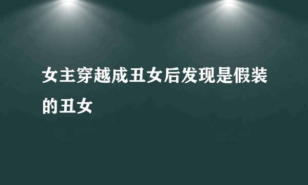 女主穿越成丑女后发现是假装的丑女