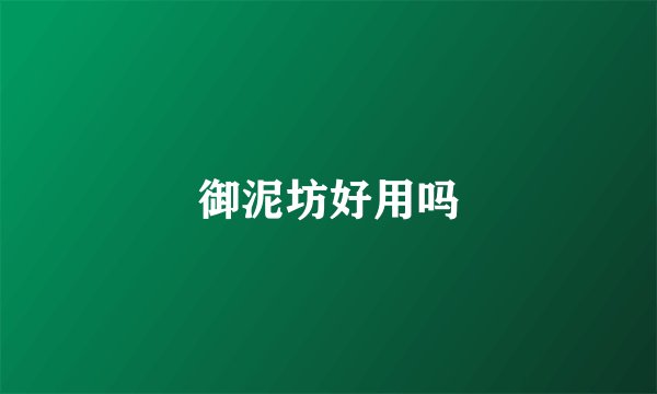 御泥坊好用吗