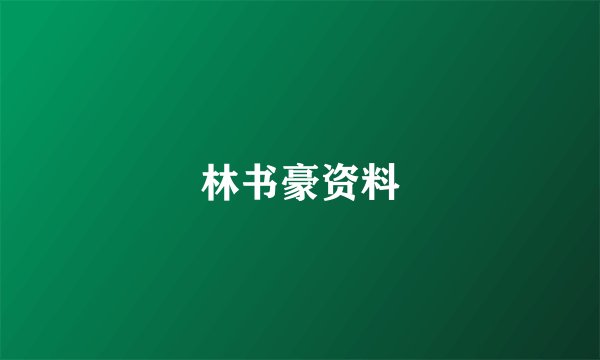 林书豪资料