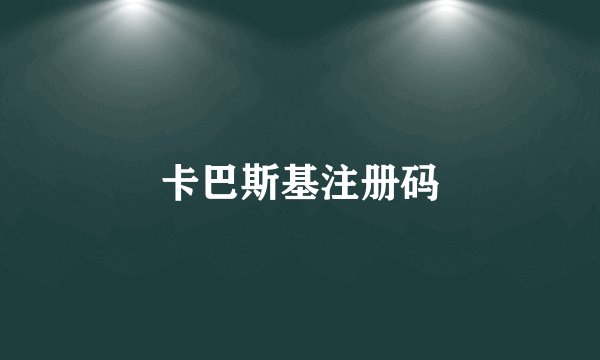 卡巴斯基注册码