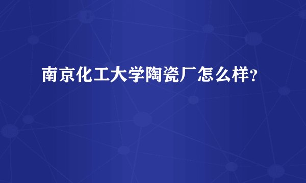 南京化工大学陶瓷厂怎么样？