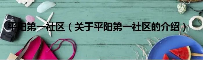 平阳第一社区（关于平阳第一社区的介绍）