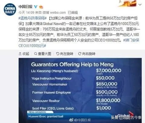 孟晚舟出庭时身边有不少随行的人是什么身份?又说明了什么问题?