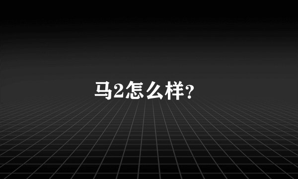 马2怎么样？