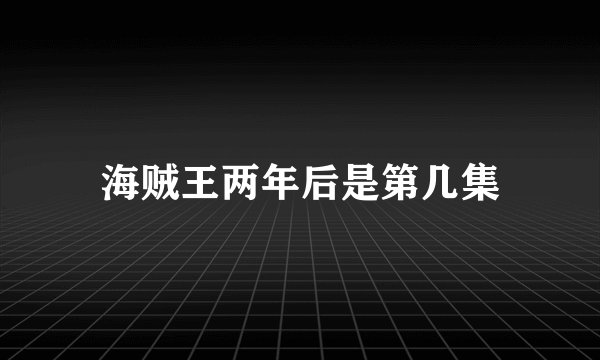 海贼王两年后是第几集