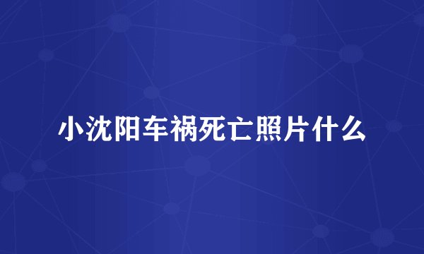 小沈阳车祸死亡照片什么