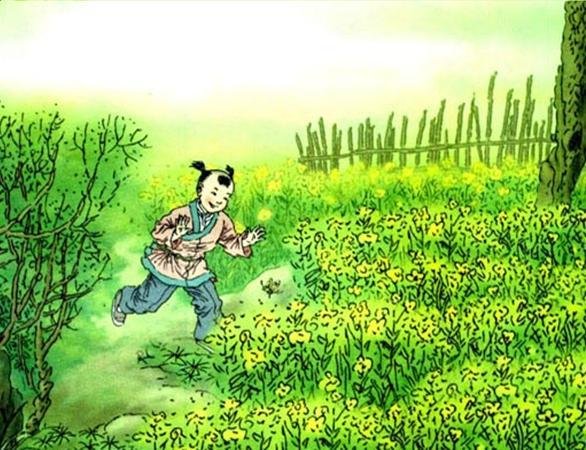 儿童急走追黄蝶 飞入菜花无处寻什么意思